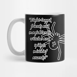 Eight-legged friends and magic blends: witches and spiders, mischief ascends! Mug